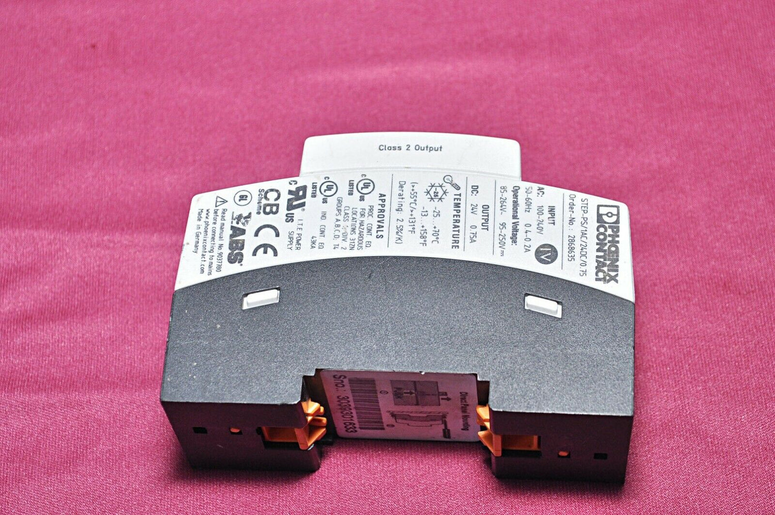Phoenix contact 2868635 power supply unit step-ps/1ac/24dc/0.75