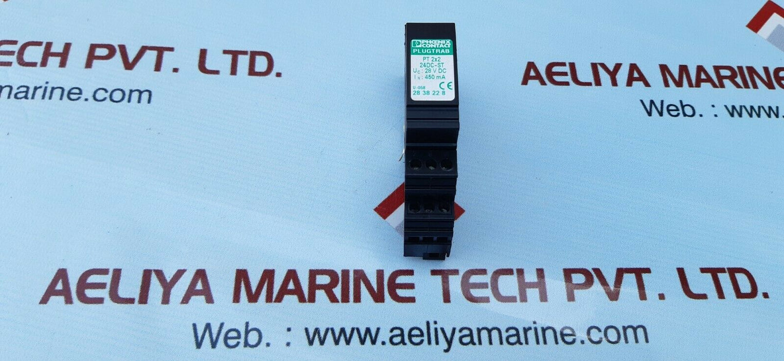 Phoenix contact pt 2x2 24dc-st plugtrab surge suppressor 2839208
