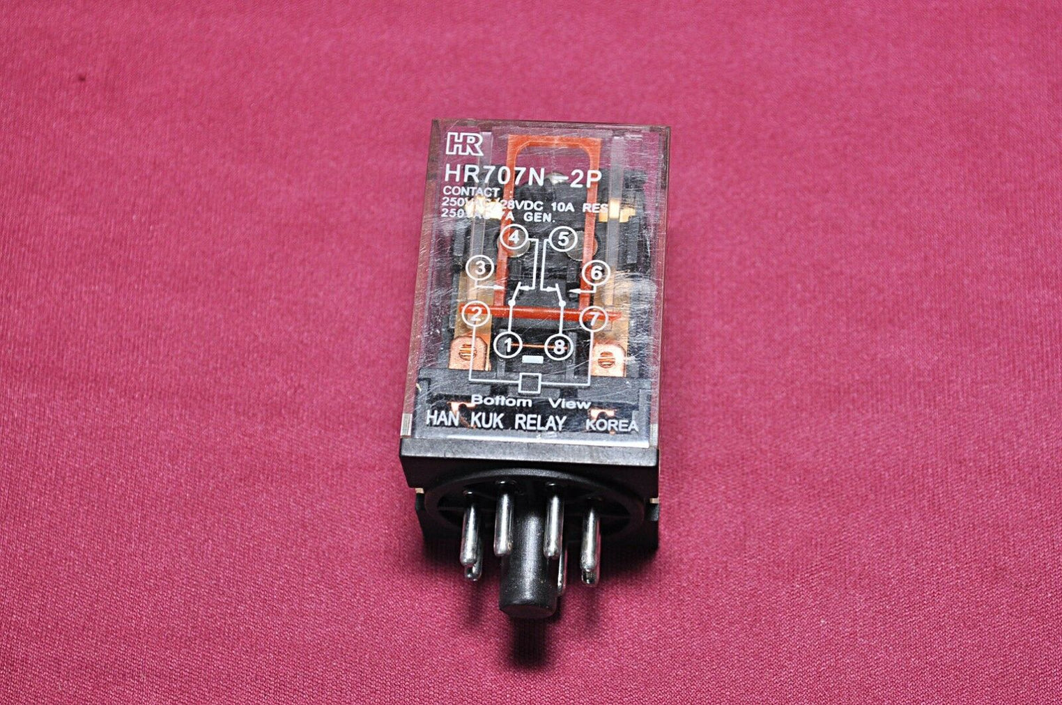 lot of 2x Hun kuk hr707n-2p relay 250v