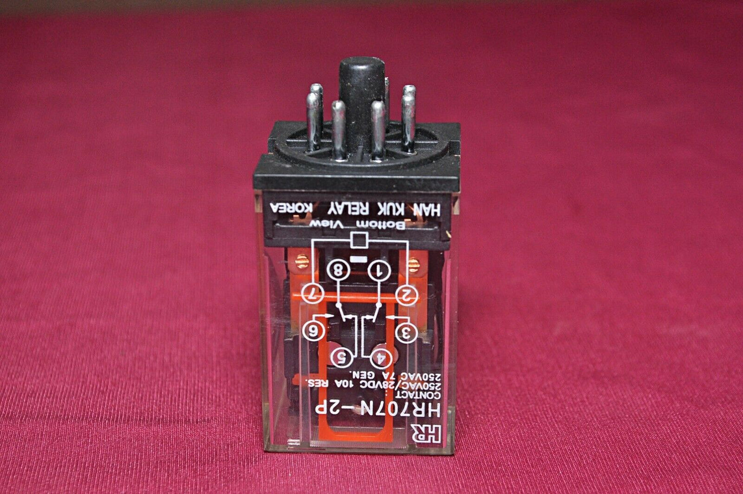 lot of 2x Hun kuk hr707n-2p relay 250v