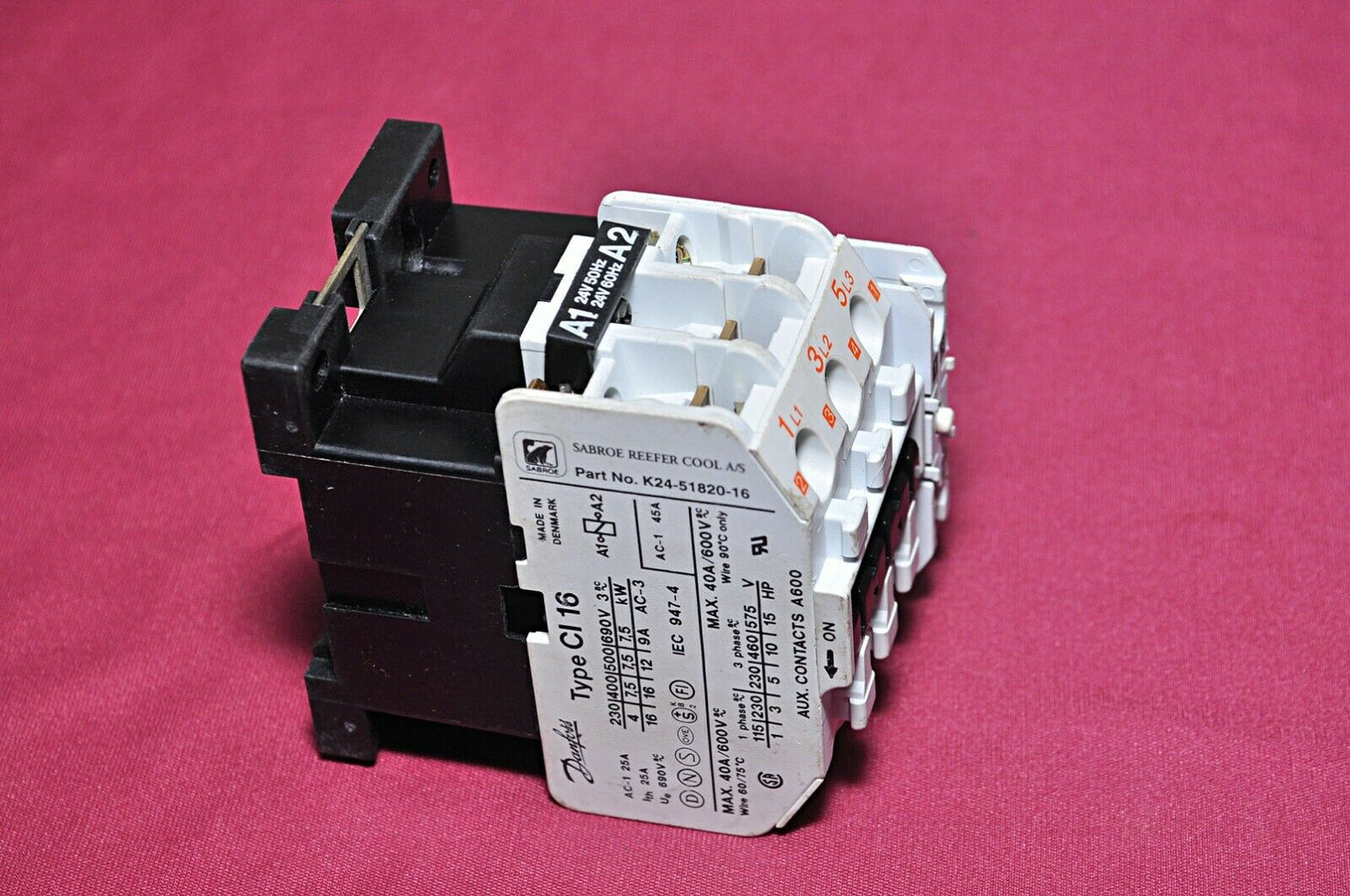 Danfoss ci16 contactor with auxiliary contact