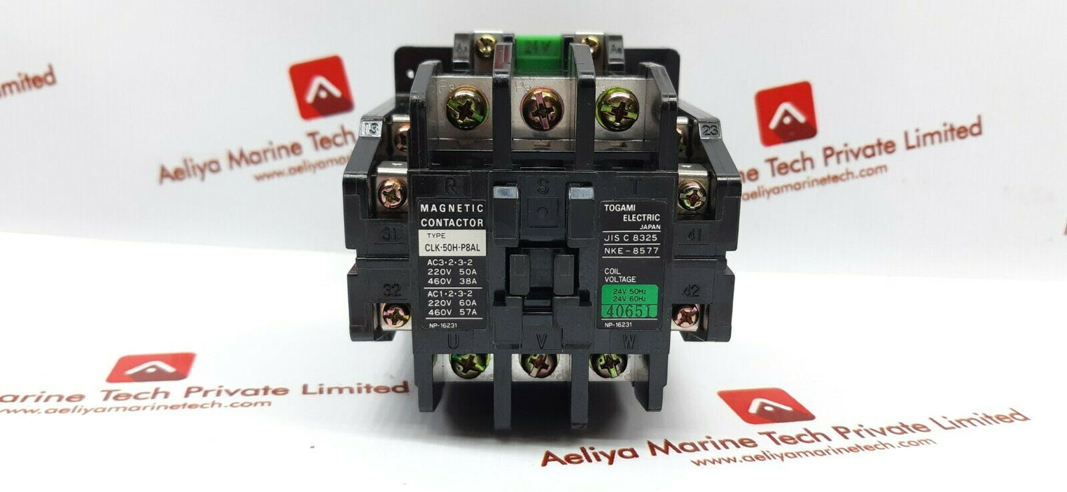 Togami Electric Clk-50H-p8Al Magnetic Contactor Coil Voltage 24V 50-60Hz