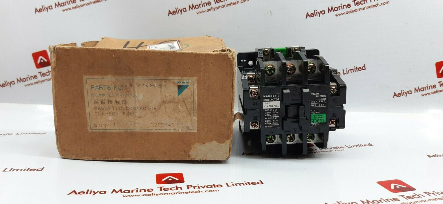 Togami Electric Clk-50H-p8Al Magnetic Contactor Coil Voltage 24V 50-60Hz