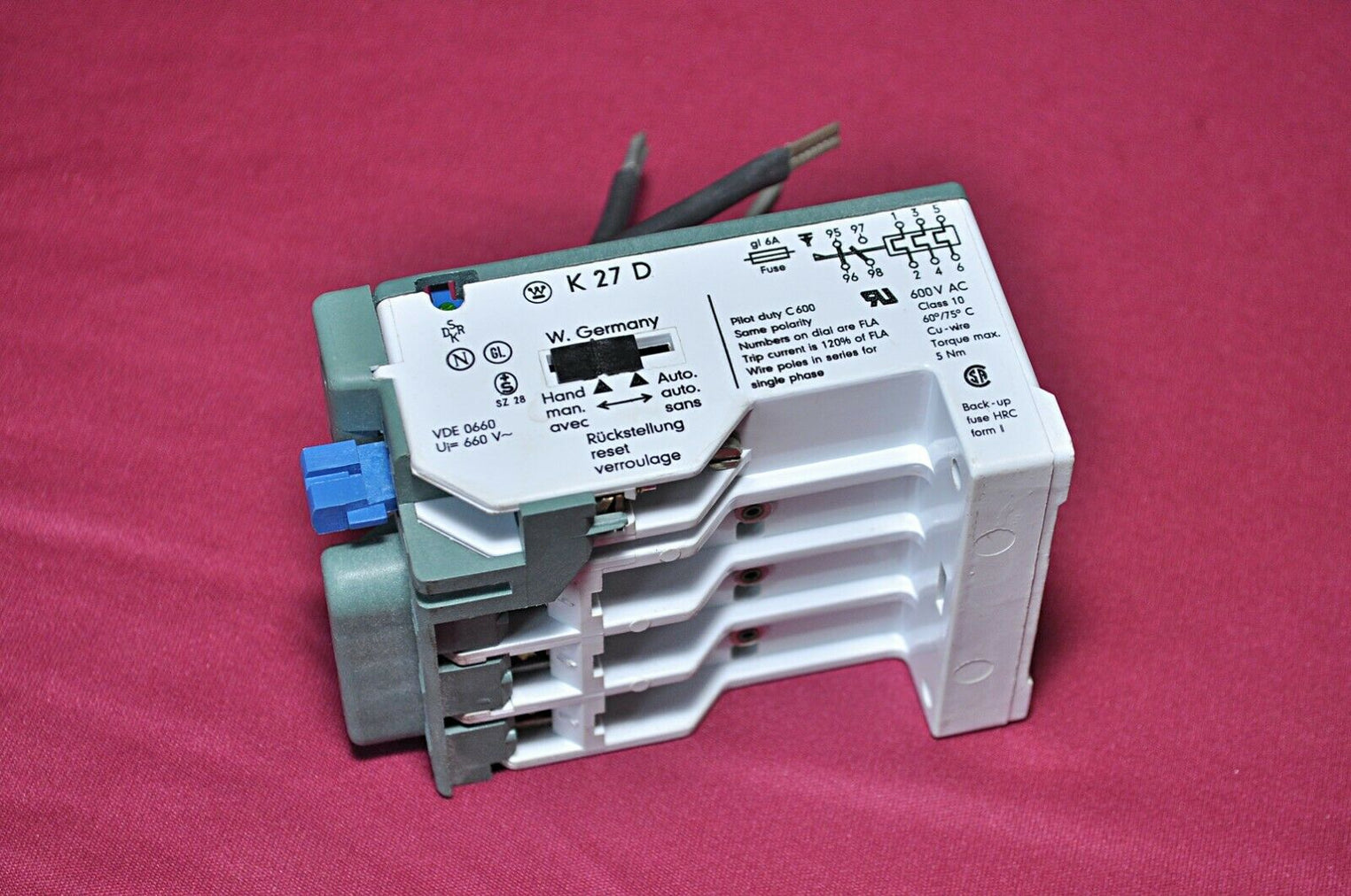 Westinghouse k 27d overload relay