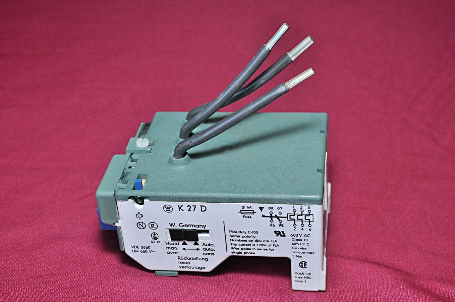 Westinghouse k 27d overload relay