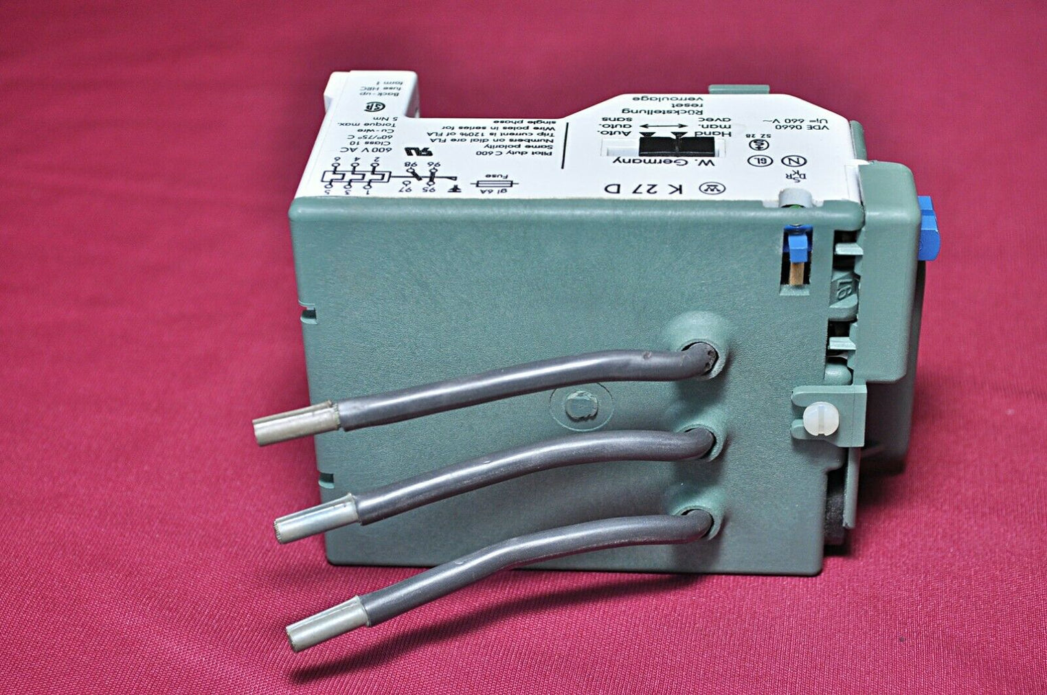 Westinghouse k 27d overload relay