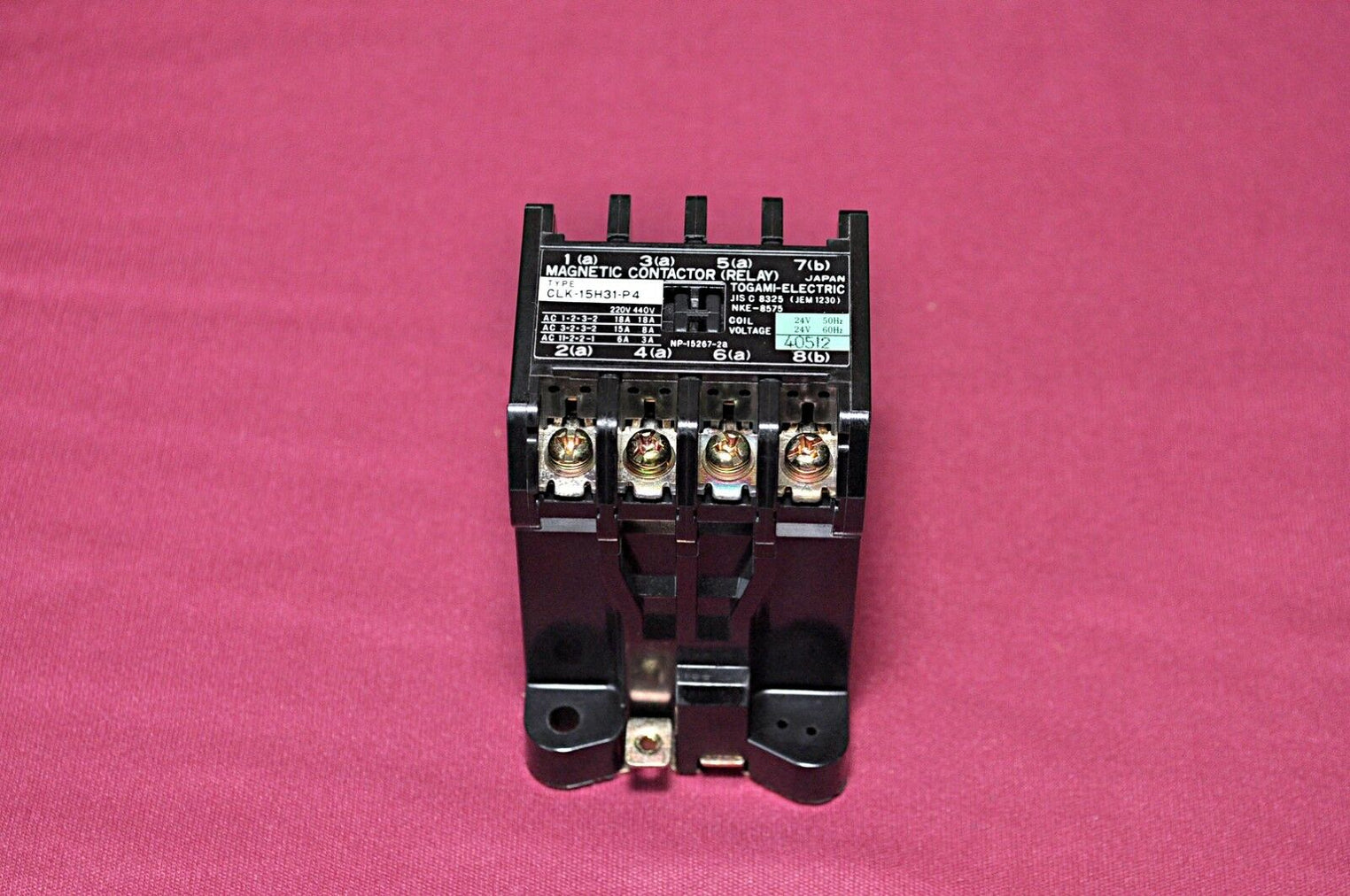 Togami CLK-15H31-P4 Electric Magnetic Contactor Relay