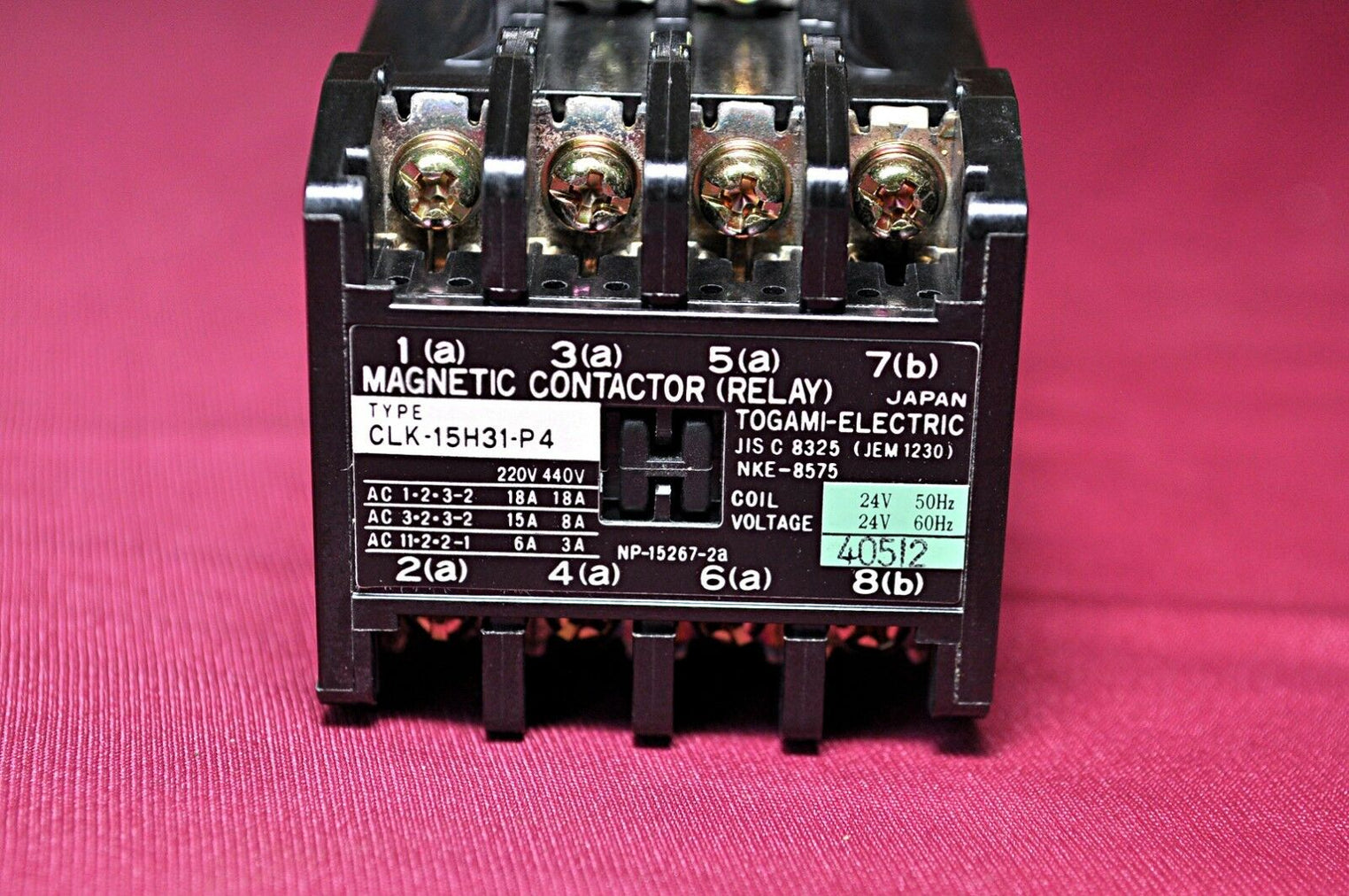 Togami CLK-15H31-P4 Electric Magnetic Contactor Relay