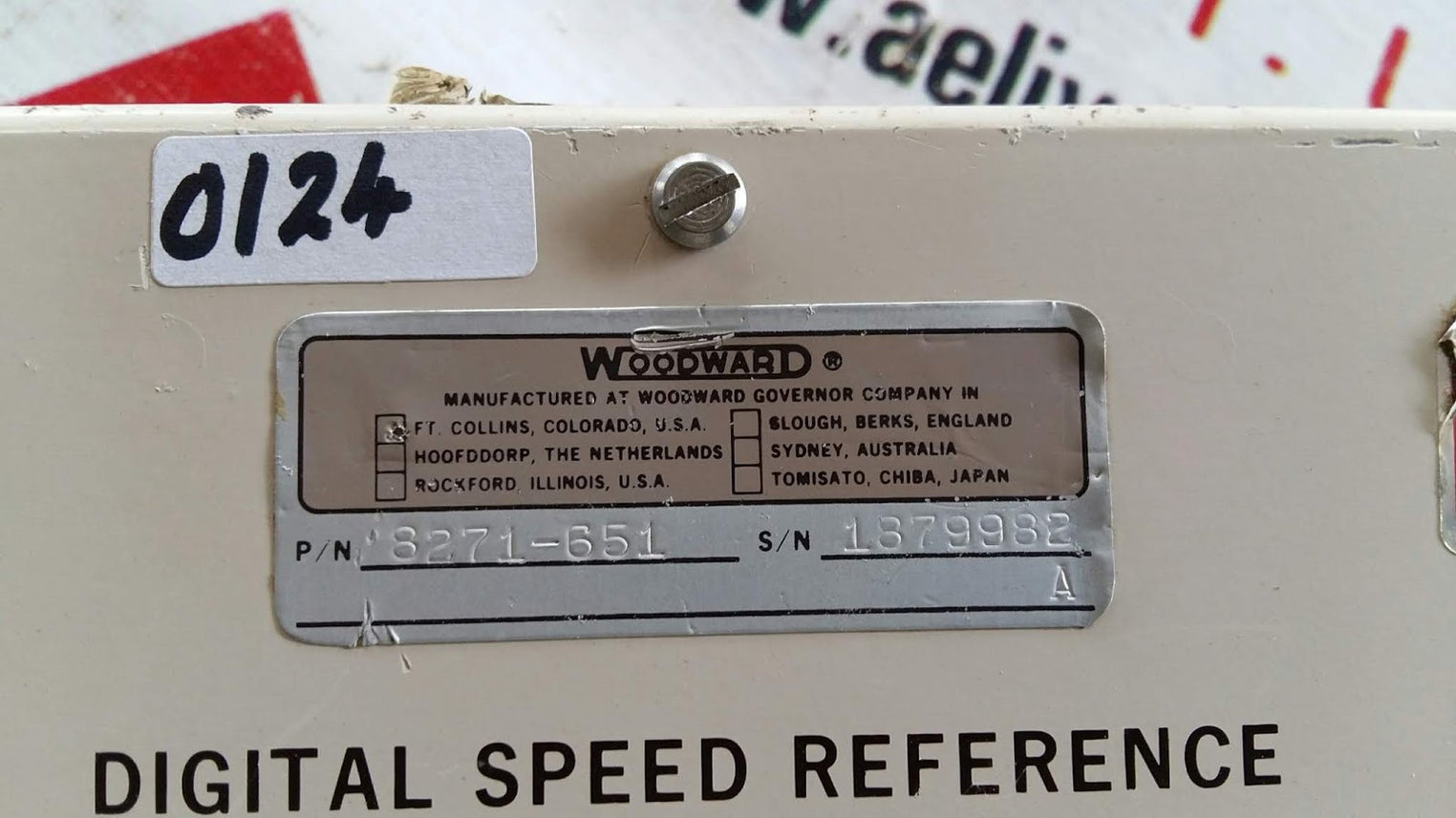 Woodward 8271-651 reference digital speed