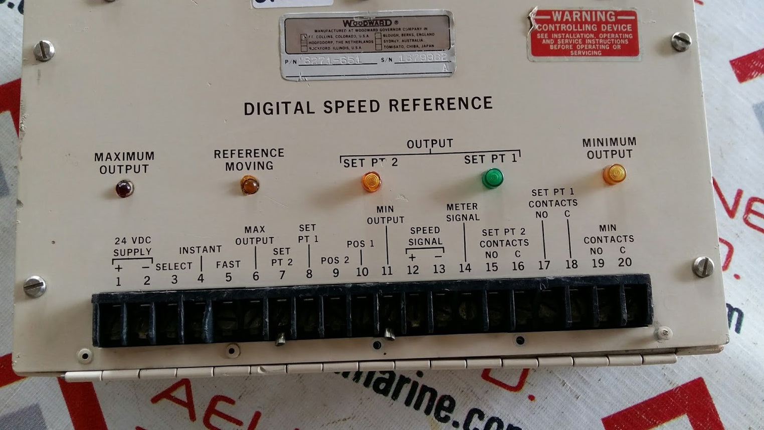 Woodward 8271-651 reference digital speed