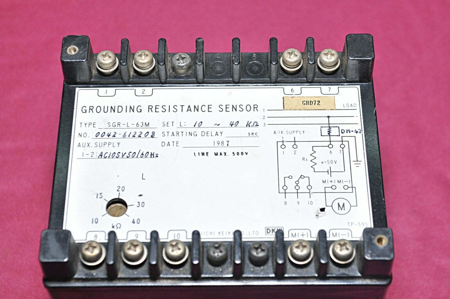 Daiichi keiki sgr-l-63m grounding resistance sensor