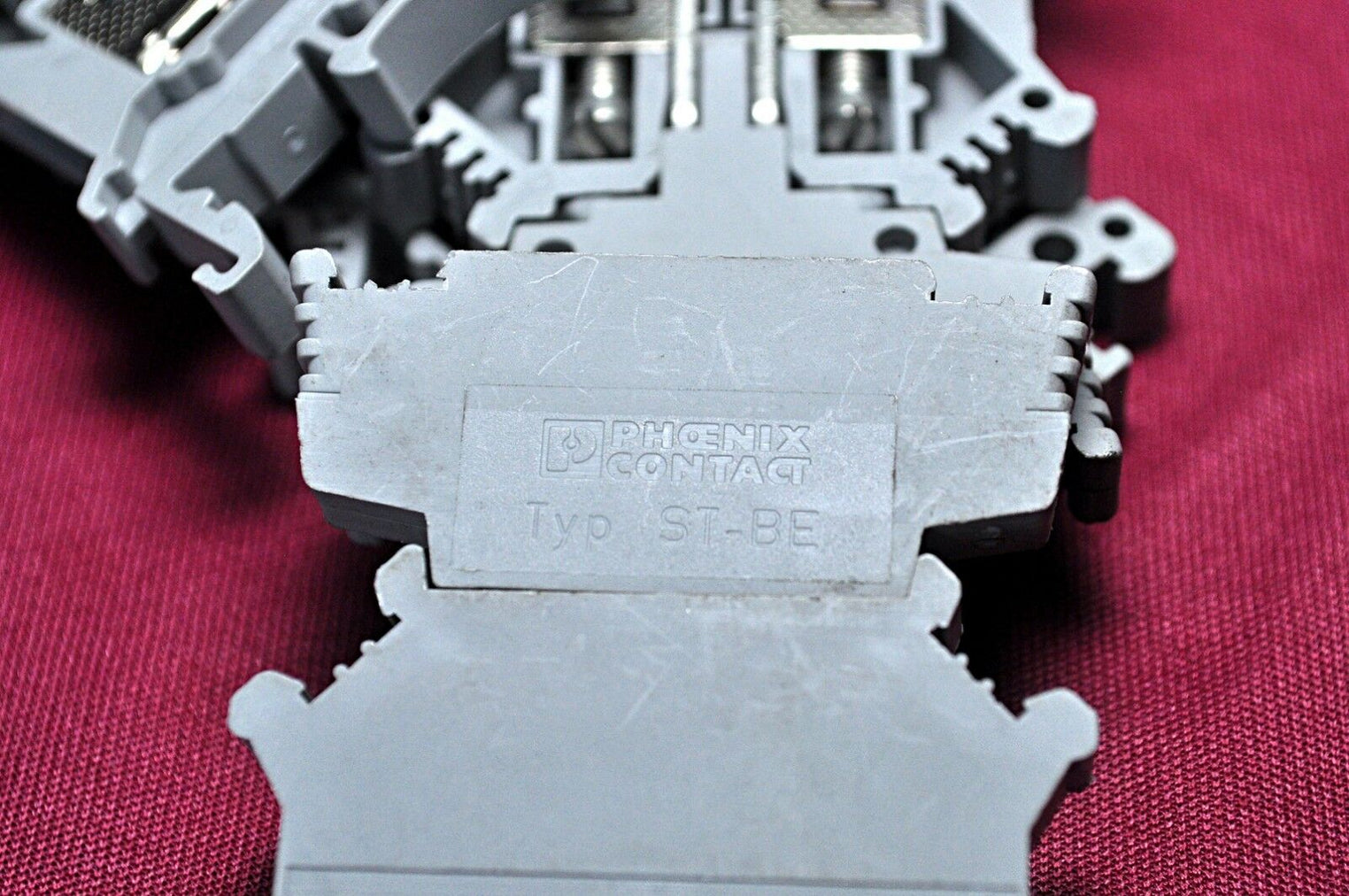 Set of 7x Phoenix contact st-be terminal block uk4-t