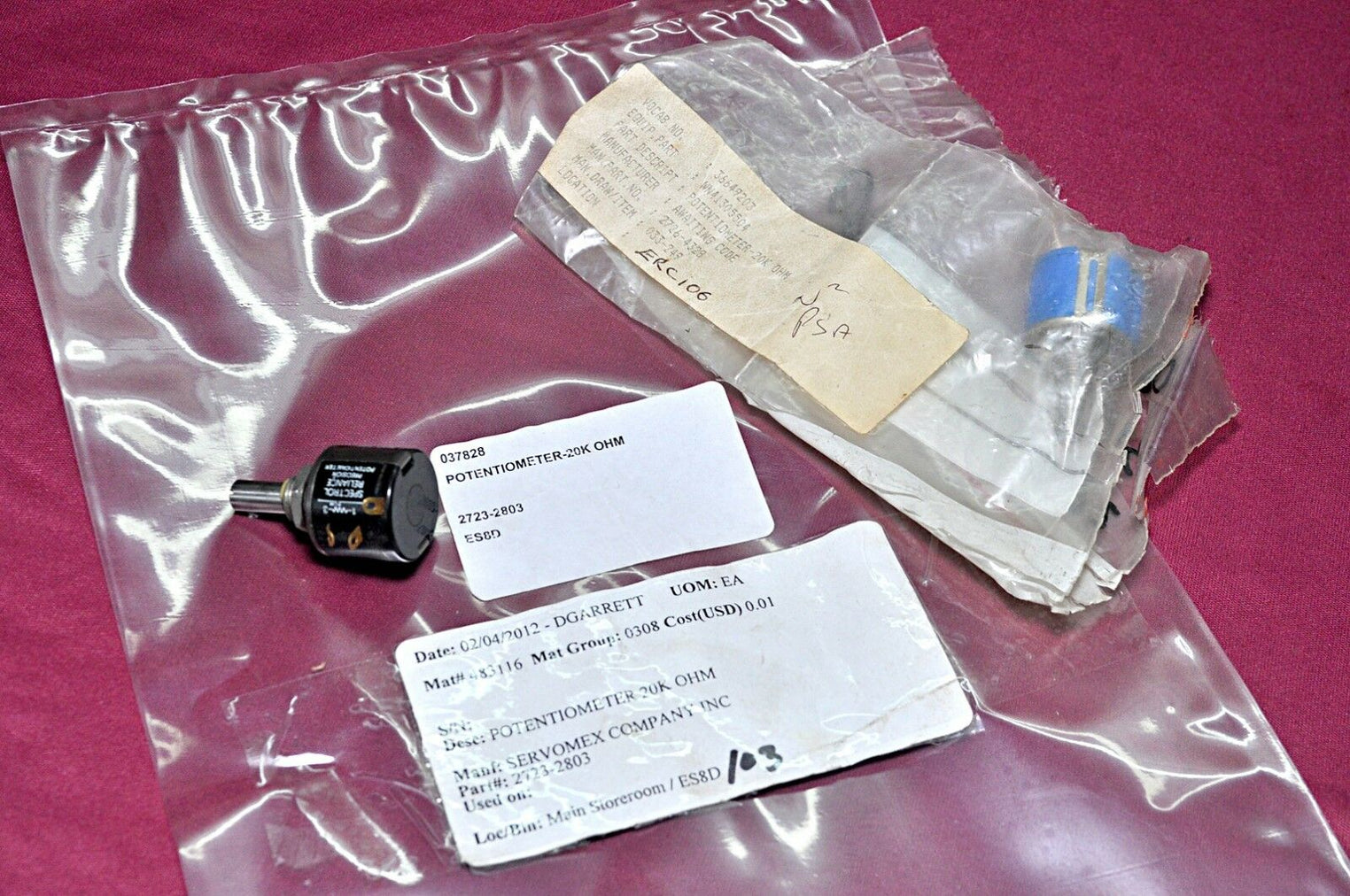 Bourns/spectrol 3540s-1-203 potentiometer mode 534 20k ohm