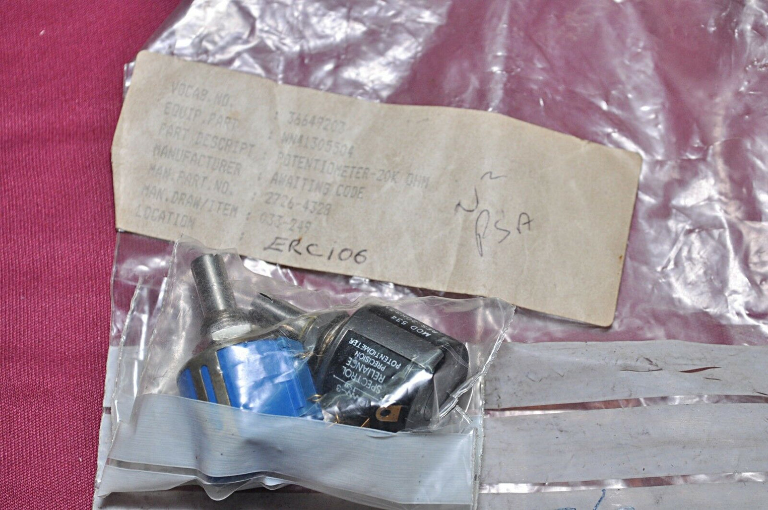 Bourns/spectrol 3540s-1-203 potentiometer mode 534 20k ohm