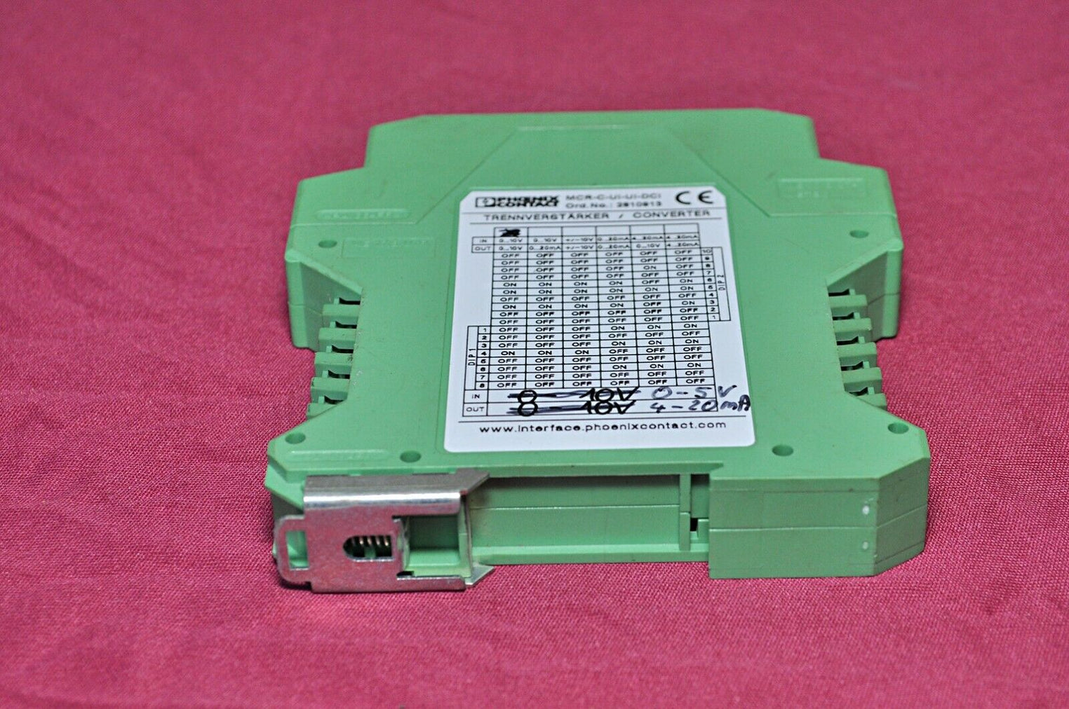 Phoenix contact mcr-c-ui-ui-dci isolation amplifier