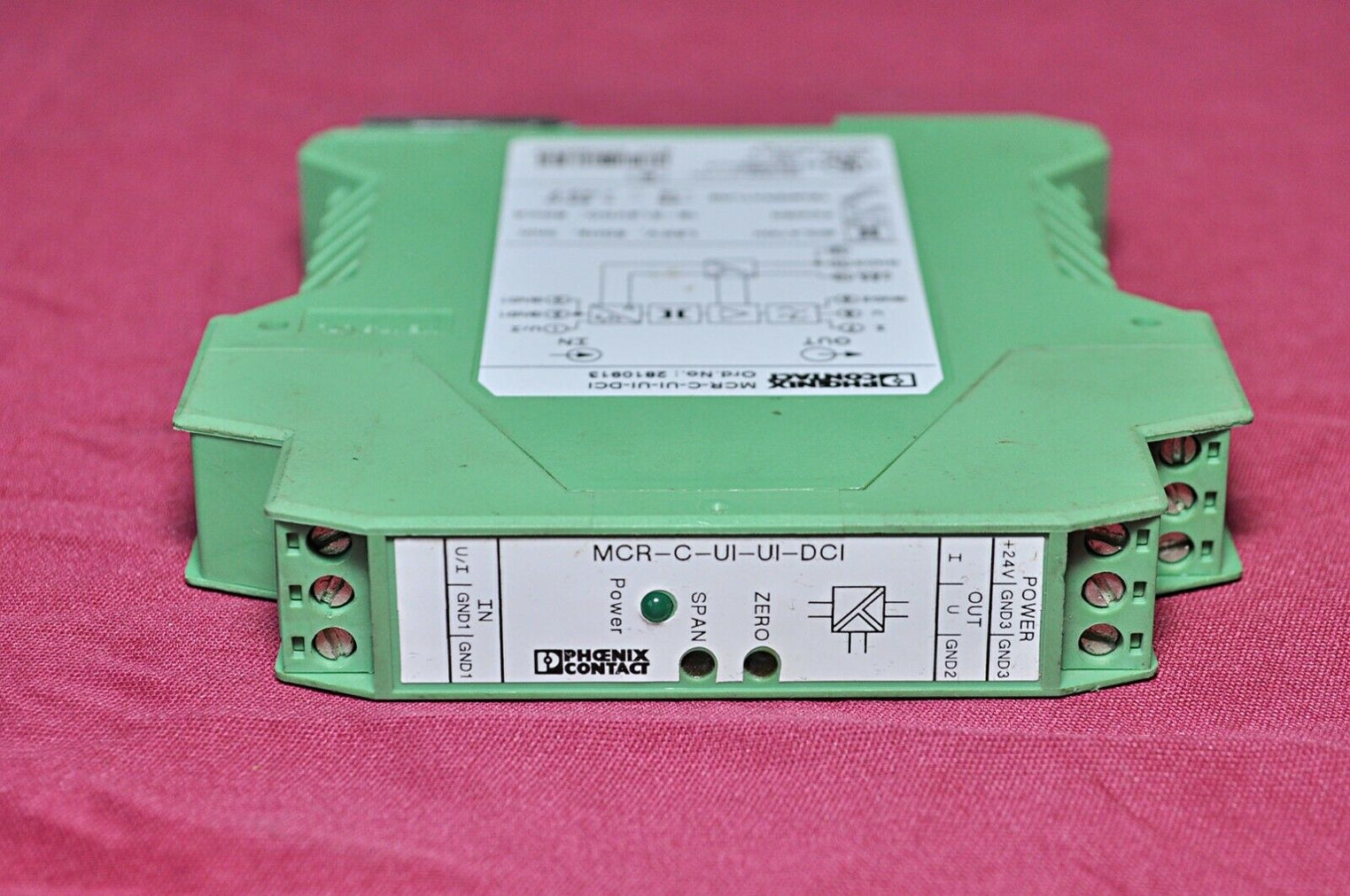 Phoenix contact mcr-c-ui-ui-dci isolation amplifier