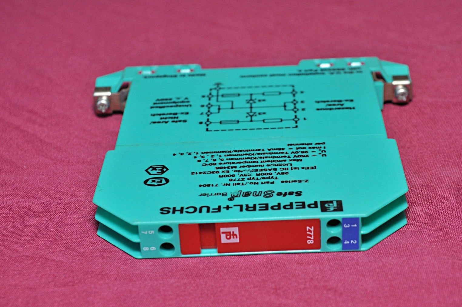 Pepperl+fuchs z-series z778 safe snap barrier 71804