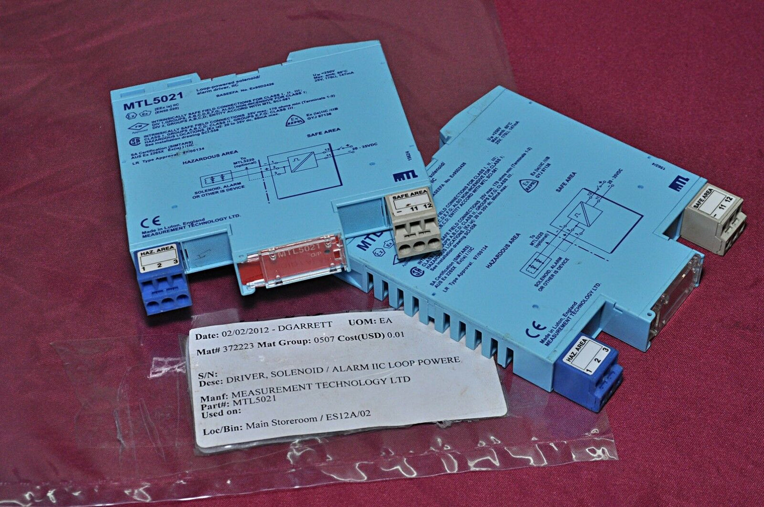 Mtl 5021 safety barrier