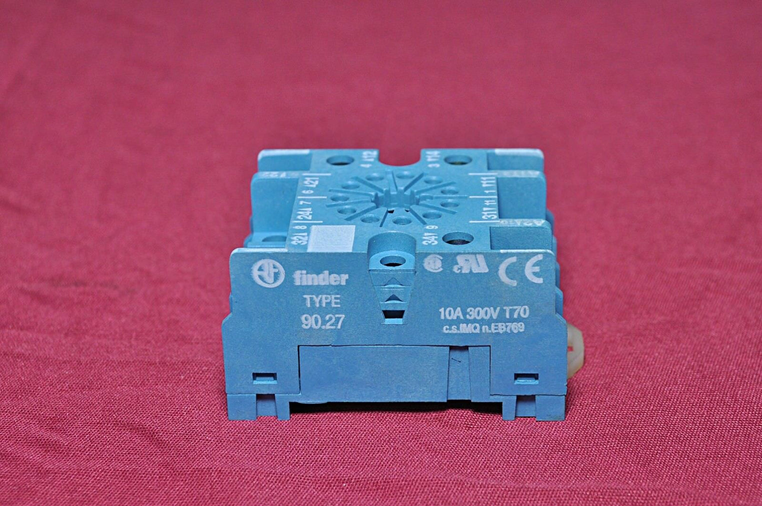lot of 7x Finder 90.27 9027 relay socket 300v 10a 