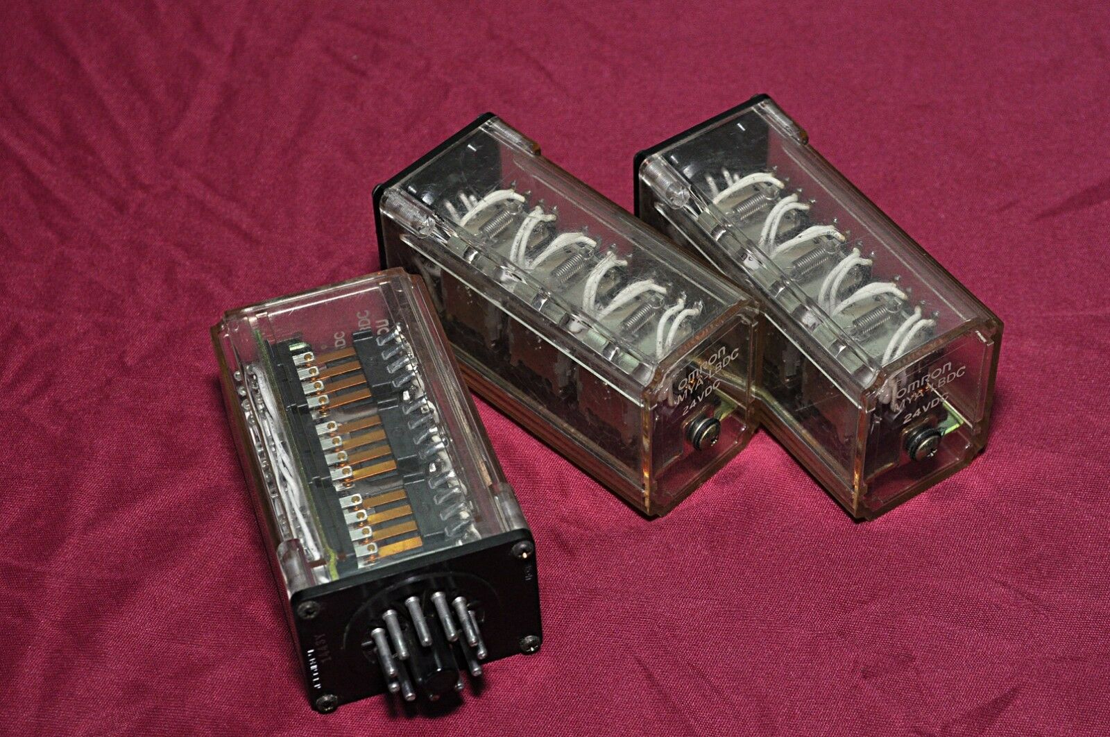 Set of 3x Omron mya-lbdc 24vdc relay