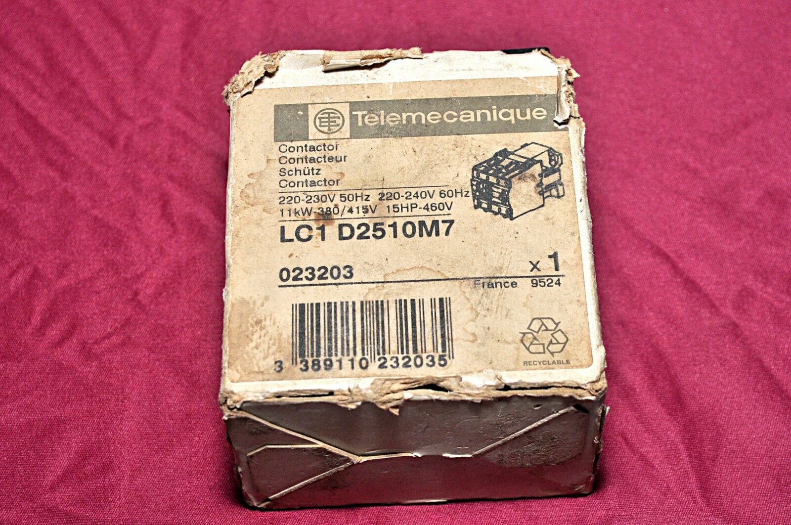 Telemecanique lc1 d2510m7 contactor