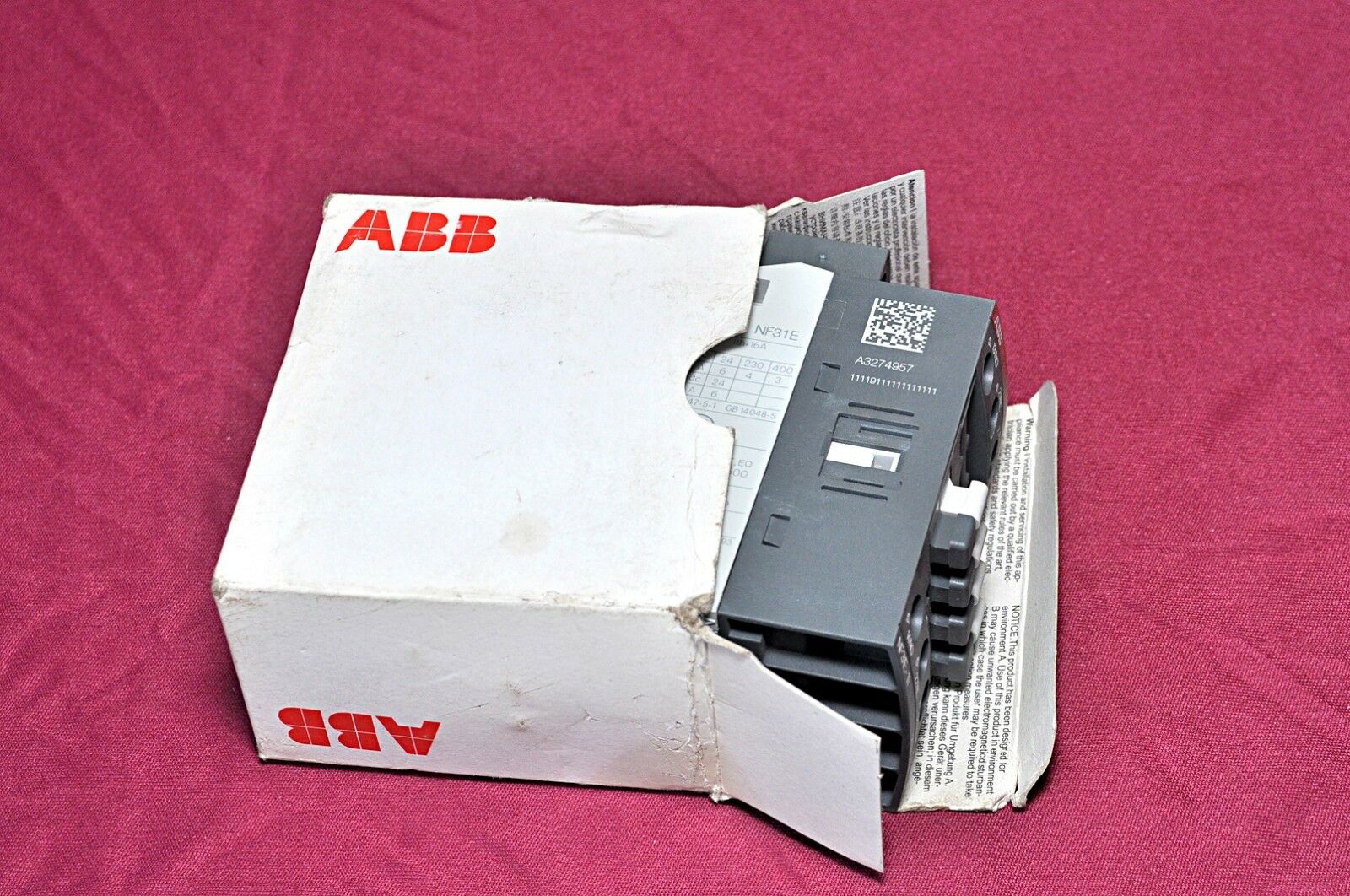 Abb contactor nf31e-11 1 sbh137001r1331
