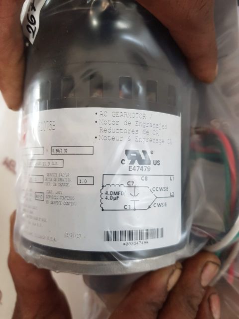 Dayton 6z075b industrial gear motor