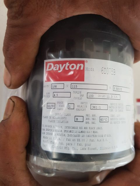 Dayton 6z075b industrial gear motor