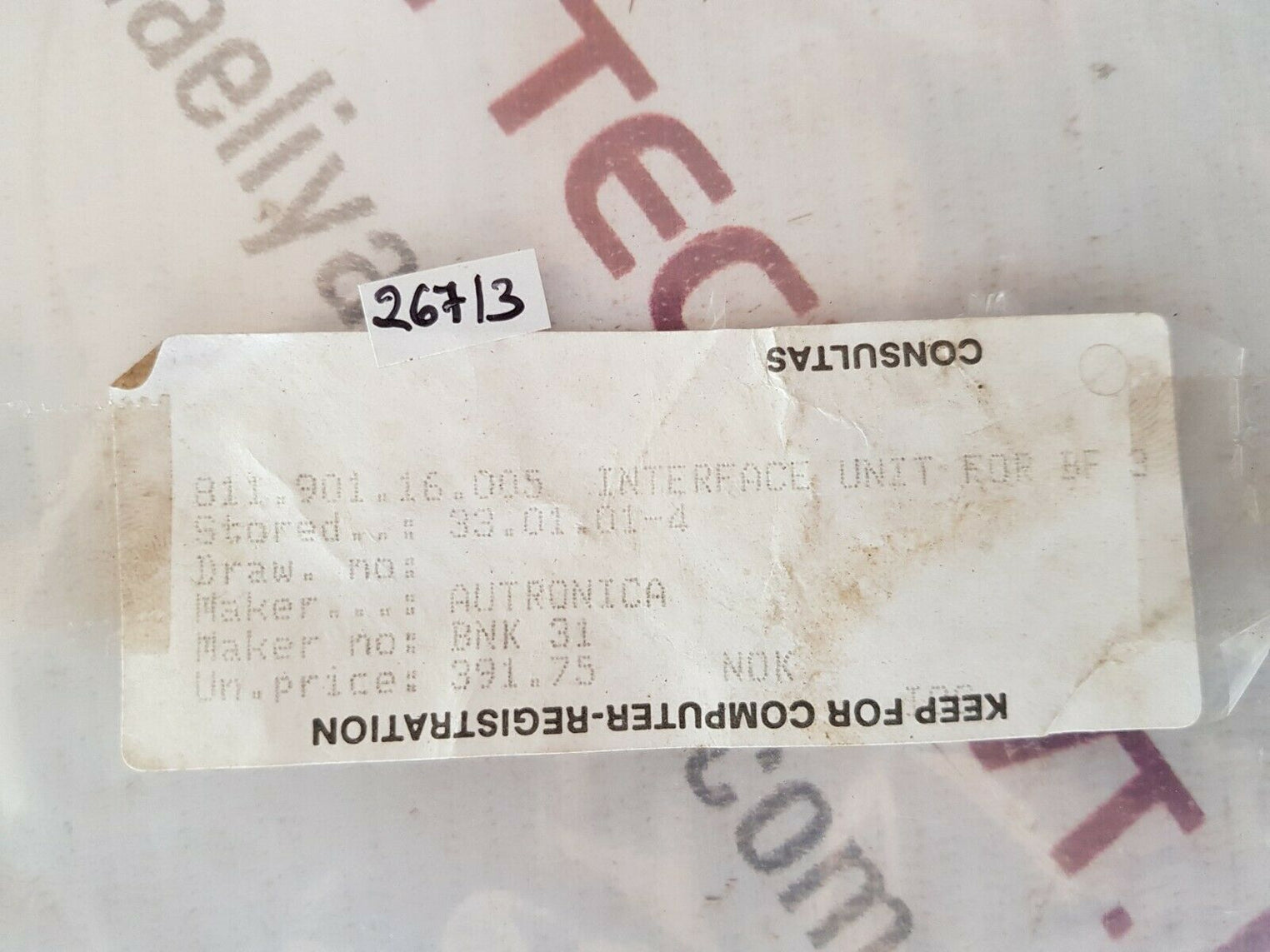 Autronica bnk-31 pcb 7211-636.0001