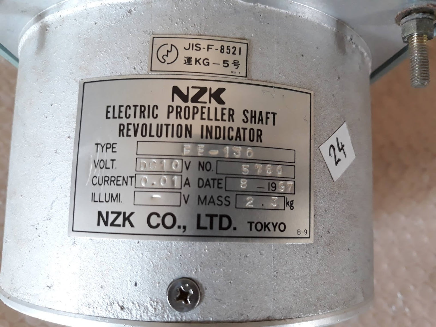 Nzk fe-130 electric propeller shaft revolution indicator volt dc10