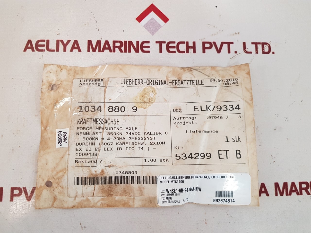 Liebherr 10348809 Force Measuring Axle