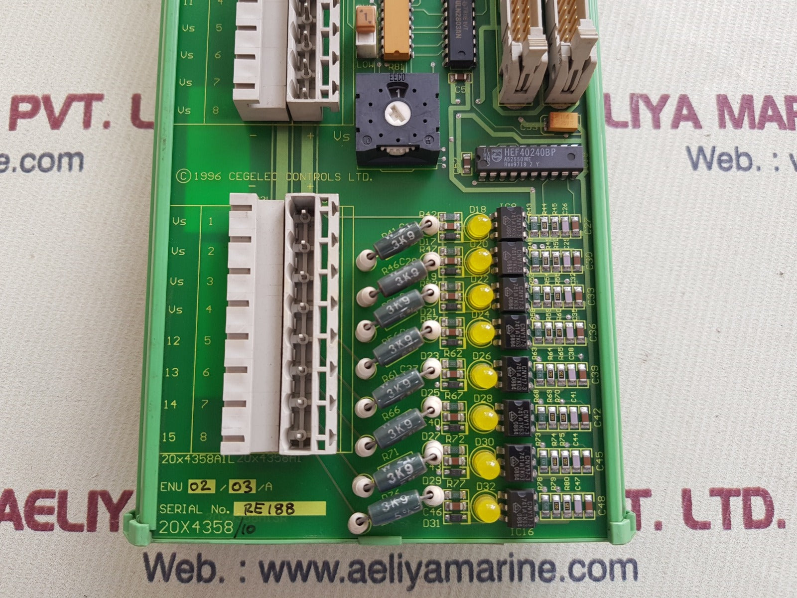 Cegelec m73-60001 16 way digital input panel 20×4358/10
