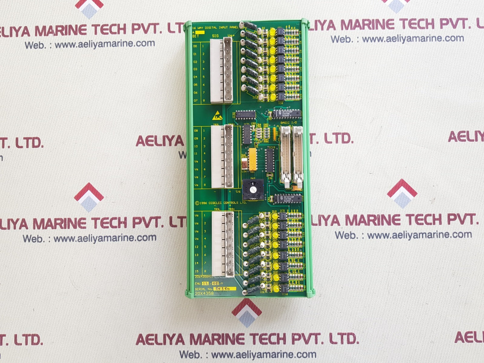 Cegelec controls 20×4358a1sr 16 way digital input panel