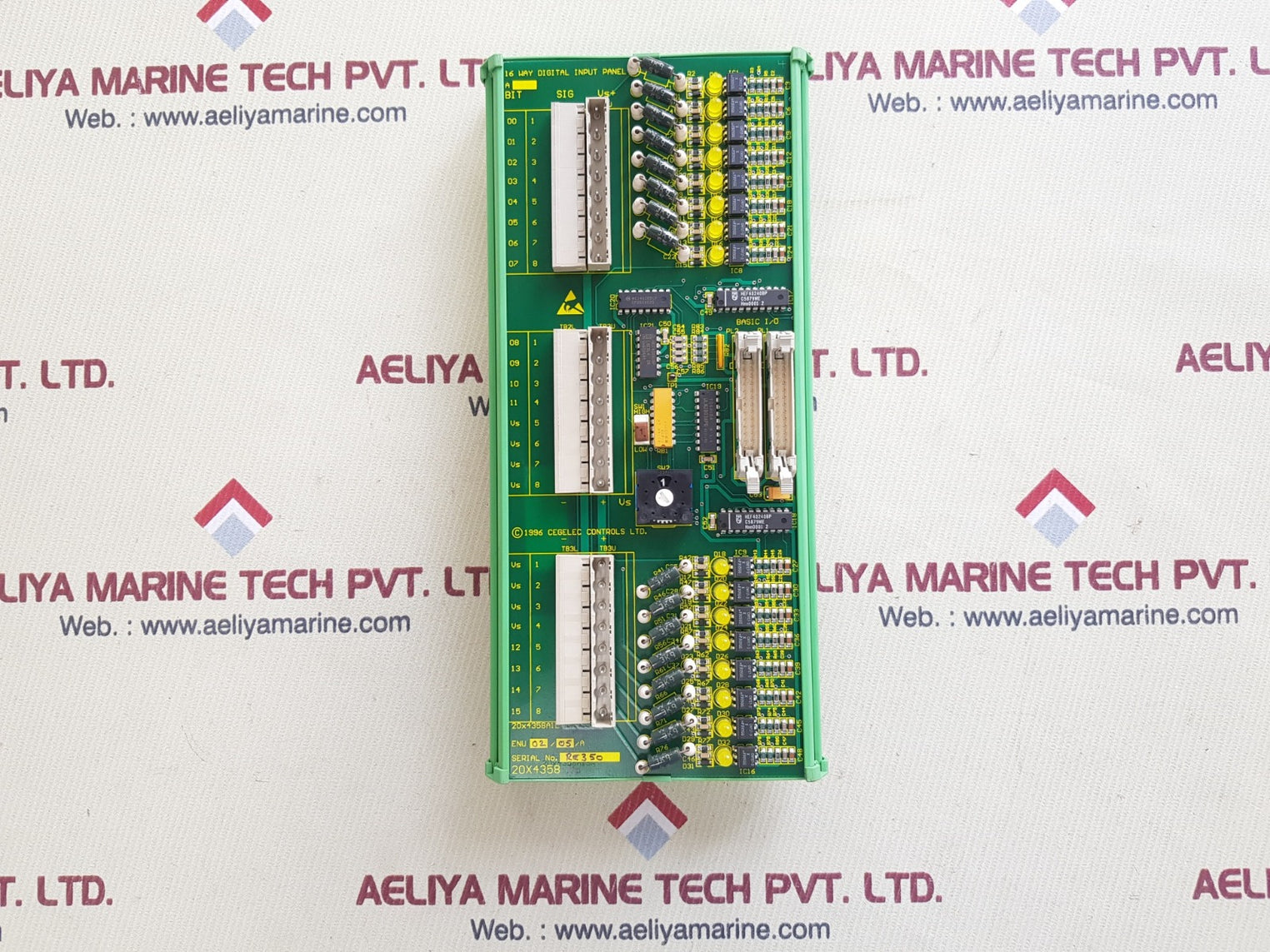 Cegelec controls 20×4358a1sr 16 way digital input panel