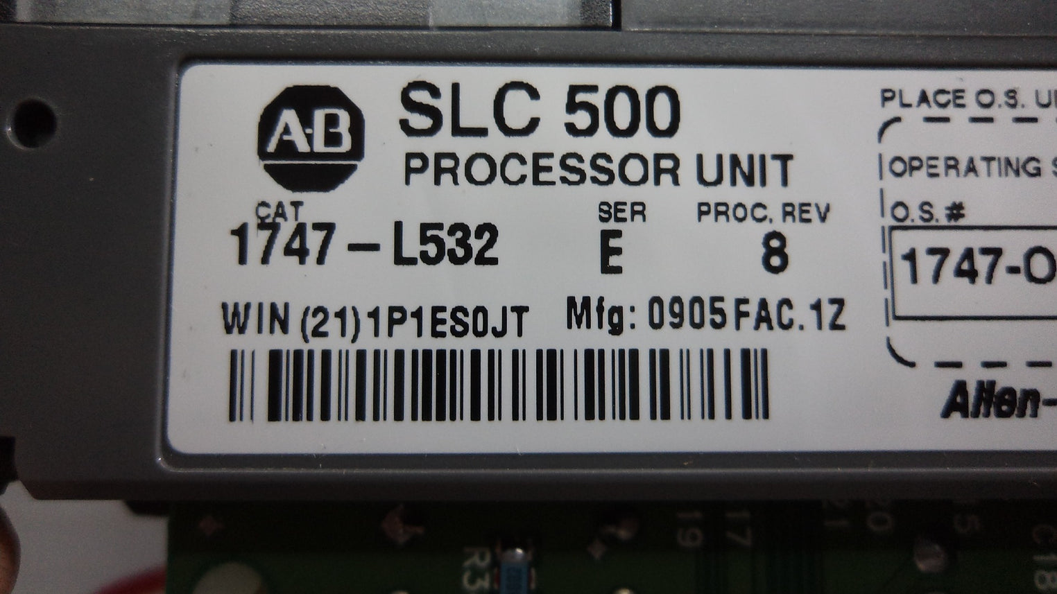 Allen bradley slc 5/03 cpu slc 500 1747-l532 e 8