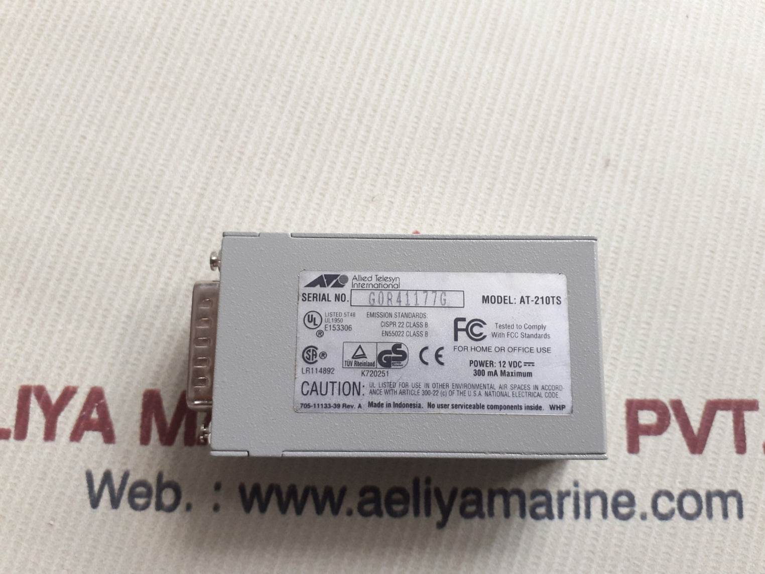 Allied telesyn at-210ts centrecom twisted pair transceiver