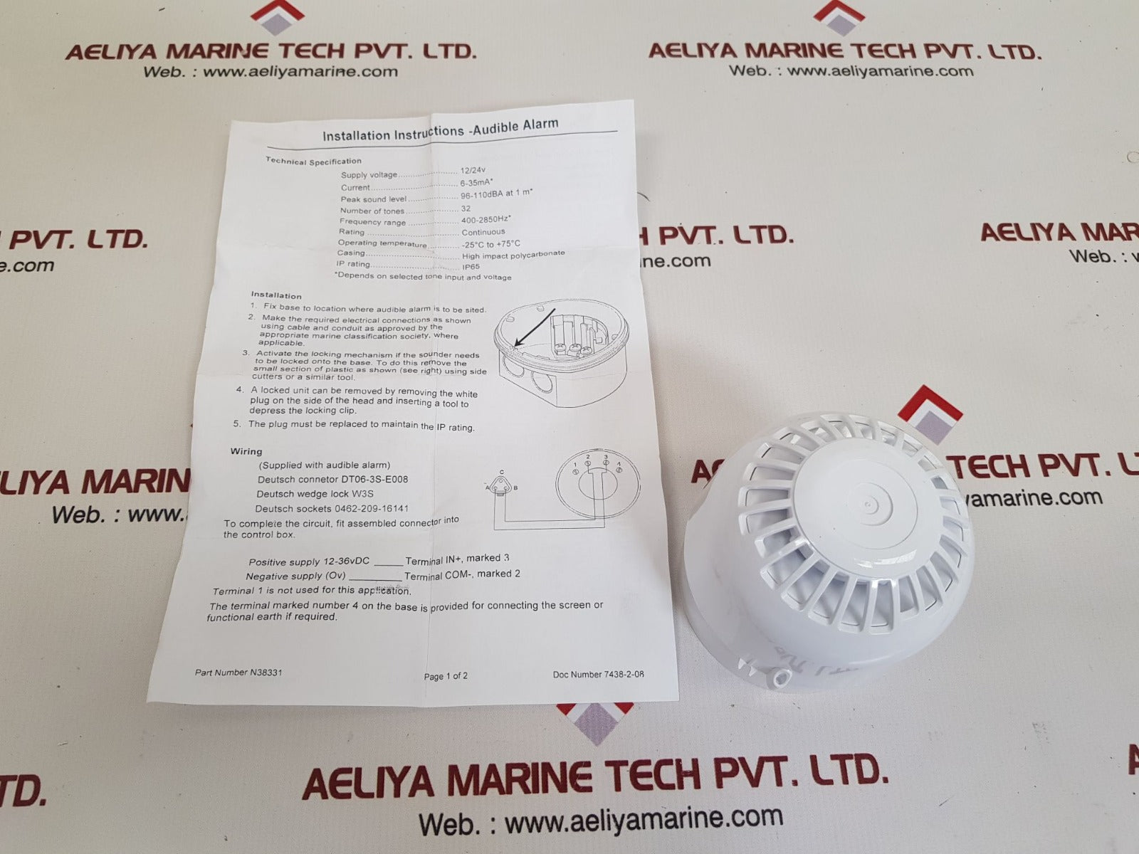 klaxon pss-0050 sounder & deep base ip65 
