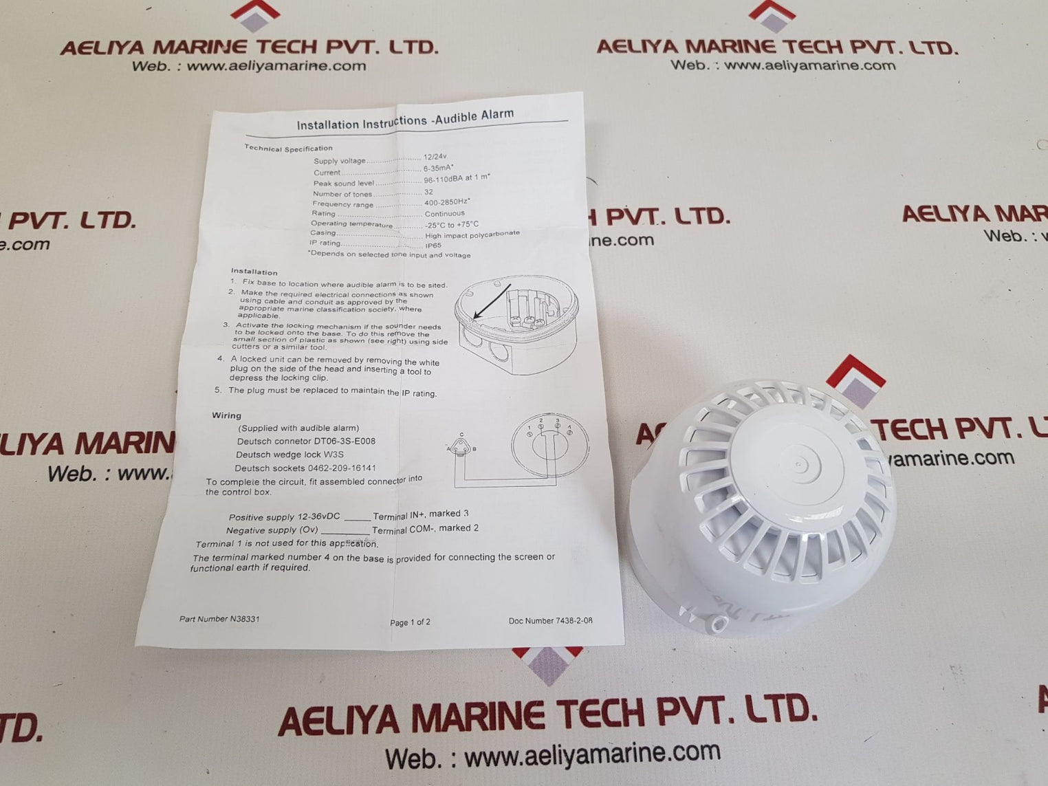 klaxon pss-0050 sounder & deep base ip65 
