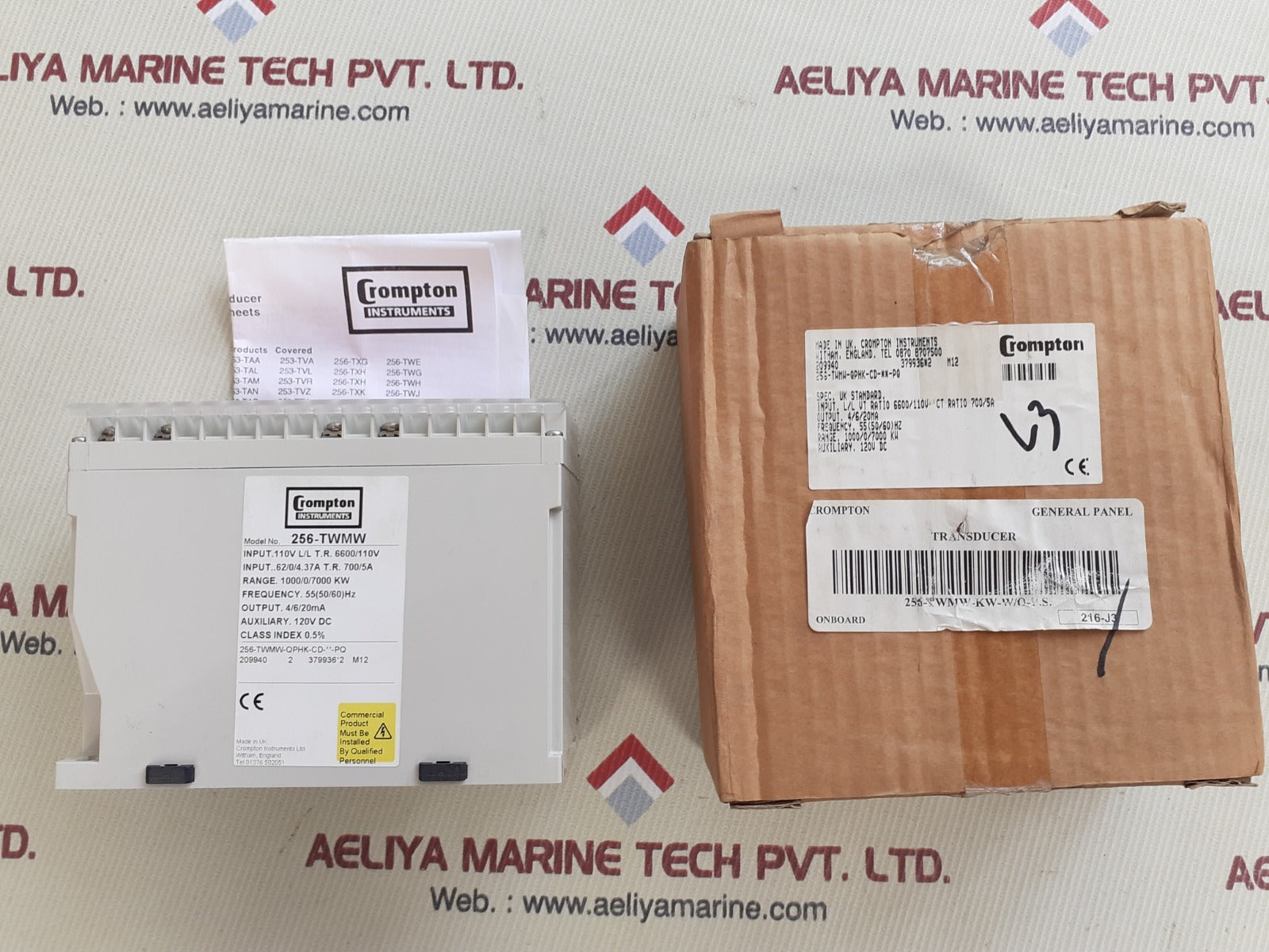 Crompton 256-twmw transducer range 1000/0/7000 kw