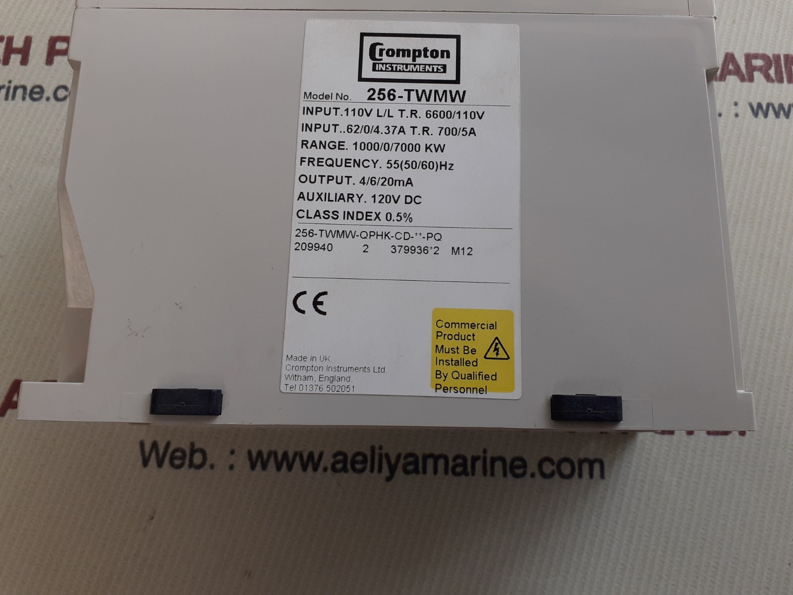 Crompton 256-twmw transducer range 1000/0/7000 kw