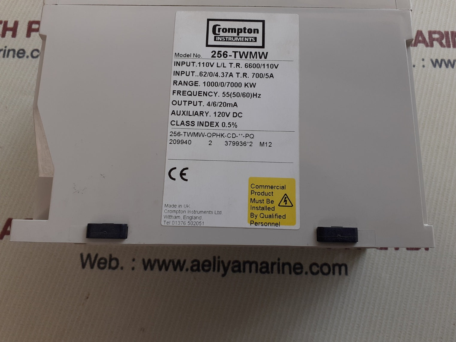 Crompton 256-twmw transducer range 1000/0/7000 kw