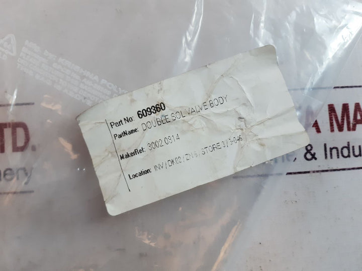 3002.0314 double solenoid valve 609360