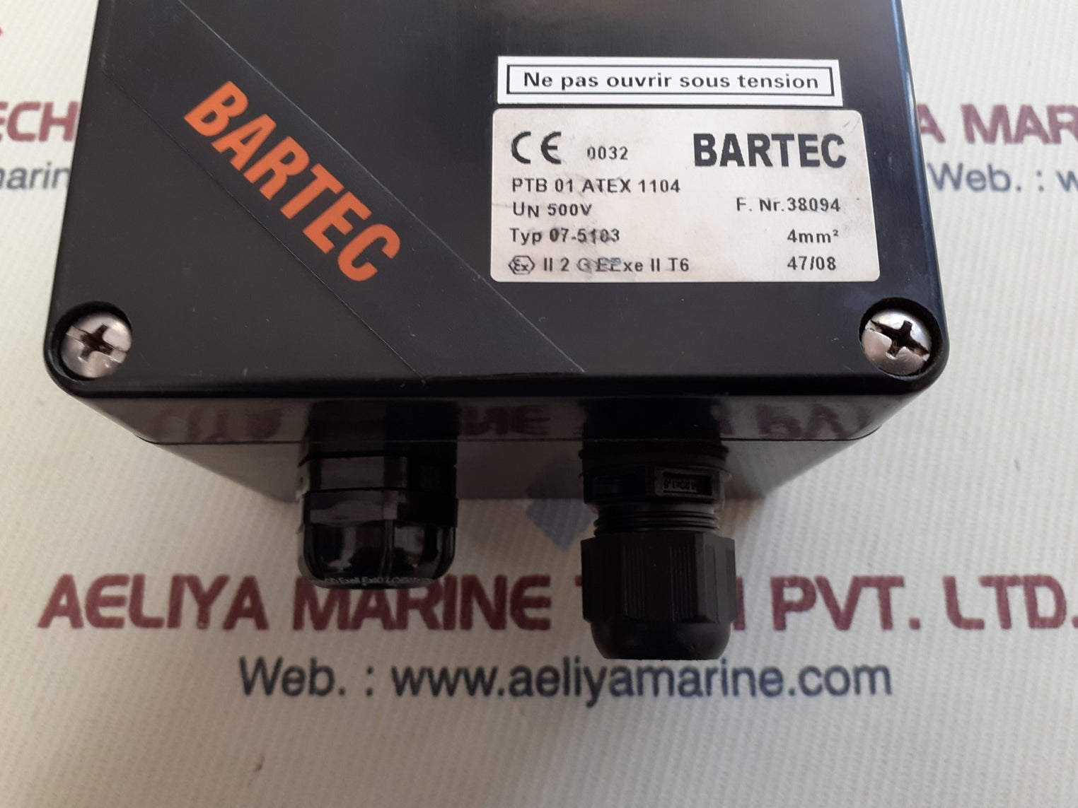 Bartec 07-5103 junction box 