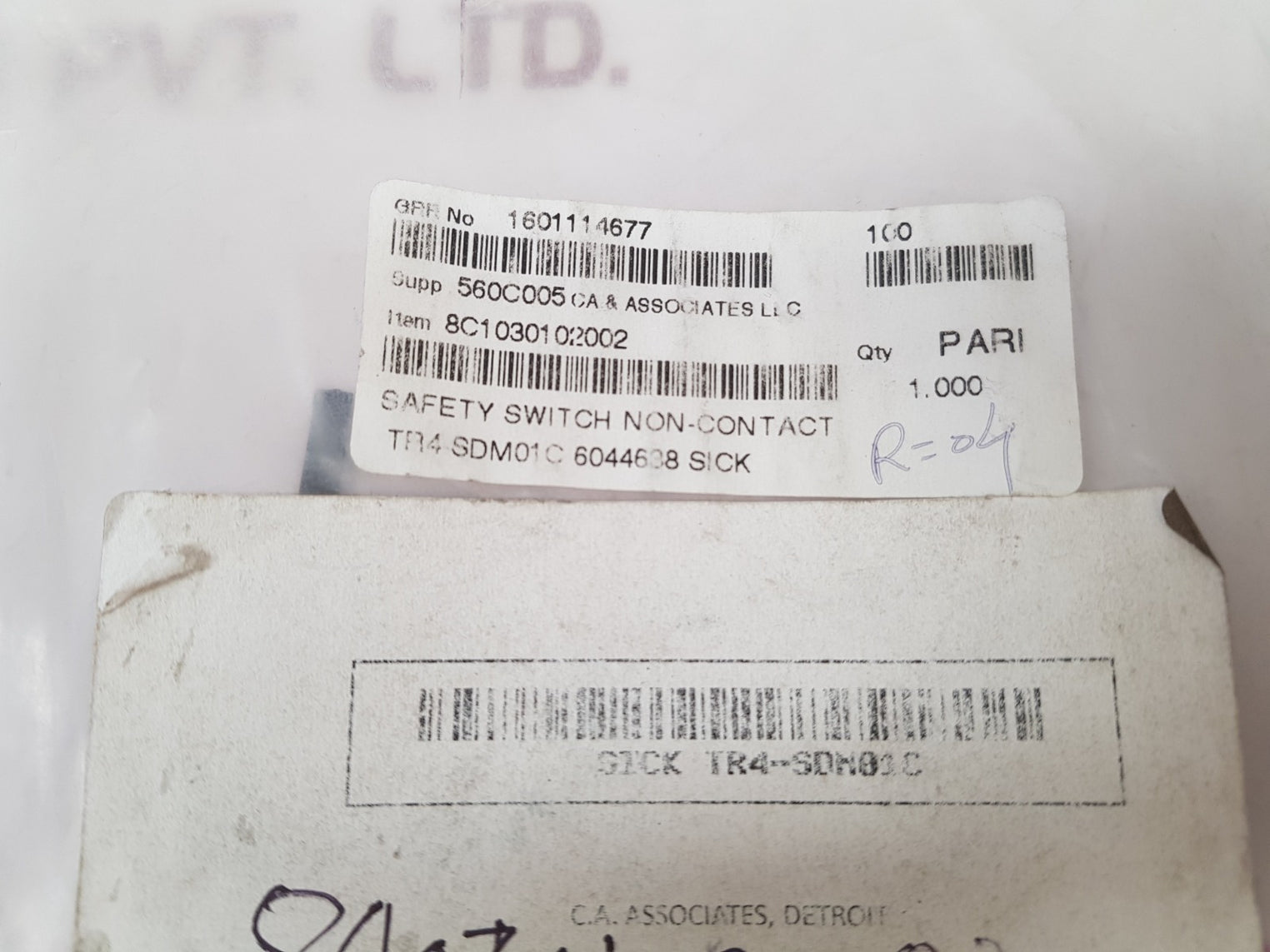 Sick tr4-sdm01c safety switch