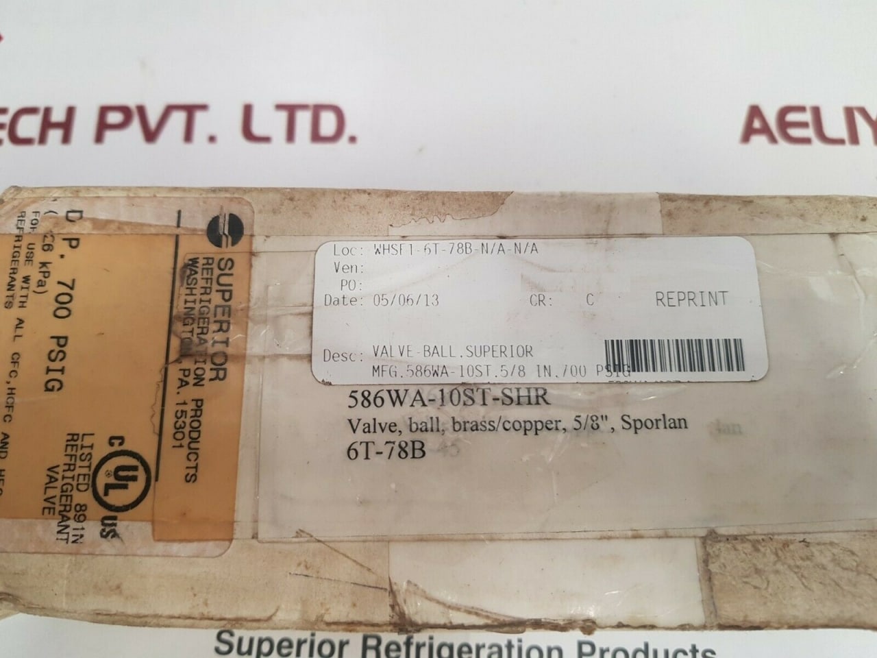 Superior 586Wa-10St-shr Brass Ball Valve 5/8