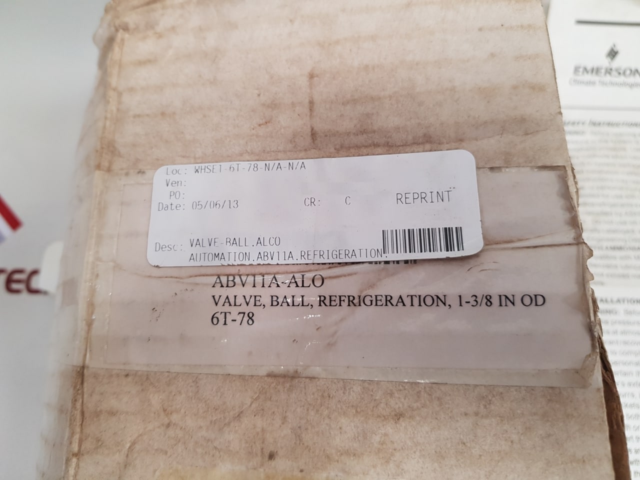 Emerson Abv11A R0513 Refrigeration Ball Valve