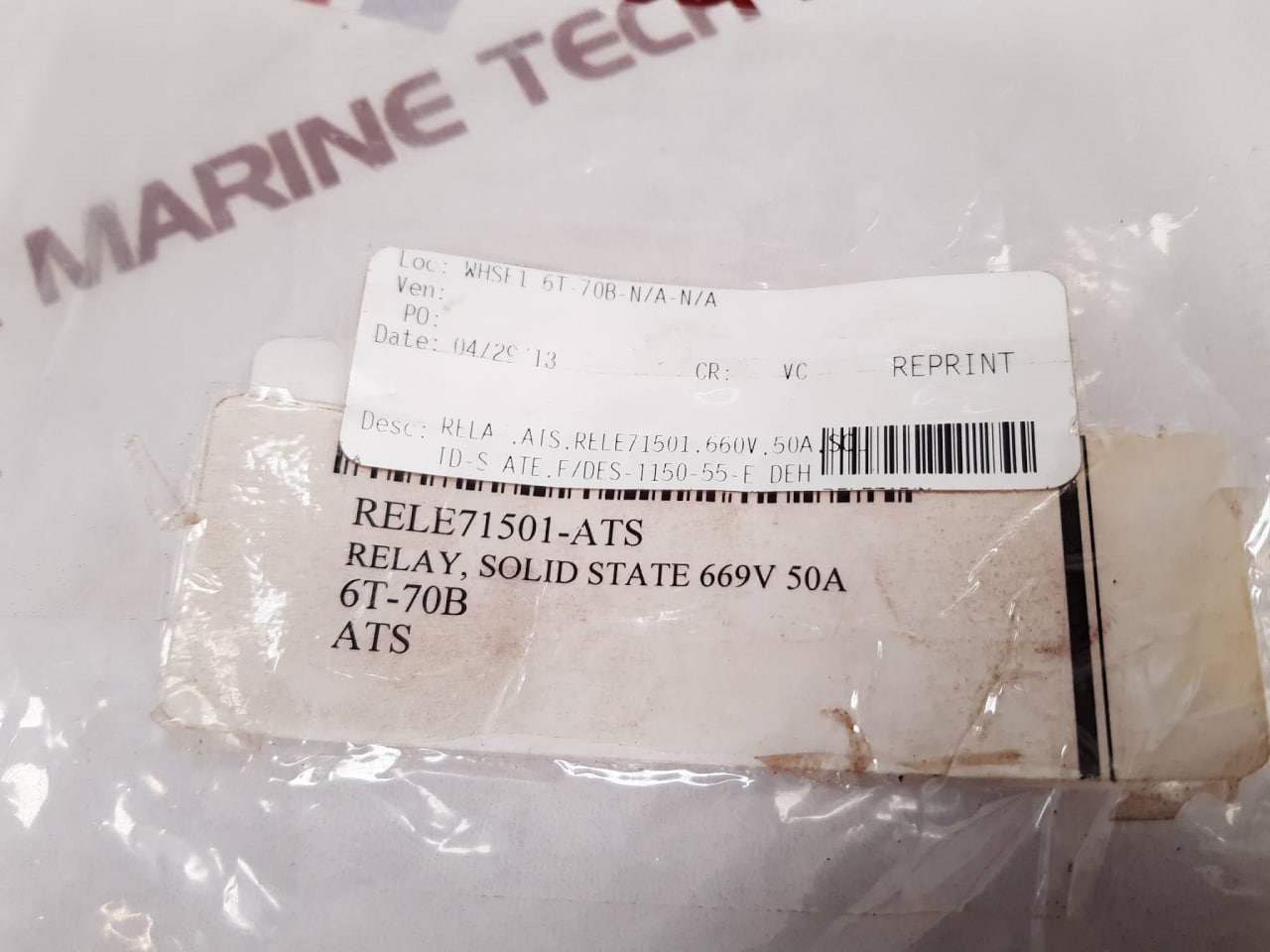 Continental Ssda-660-50-000 Solid State Relay 669V 50A