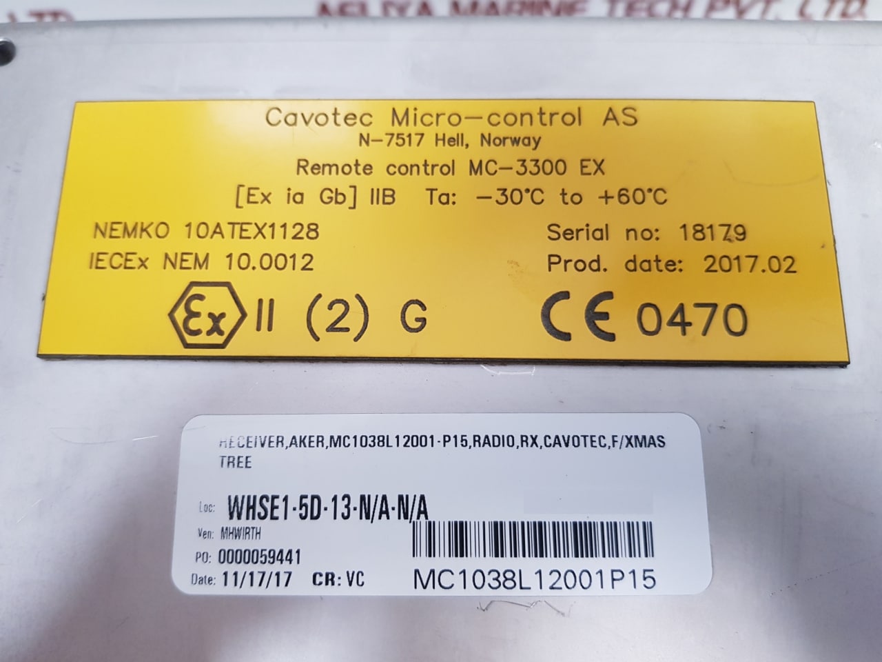 Bartec technor/cavotec micro-control remote control mc-3300 ex terminal box