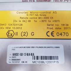 Bartec technor/cavotec micro-control remote control mc-3300 ex terminal box
