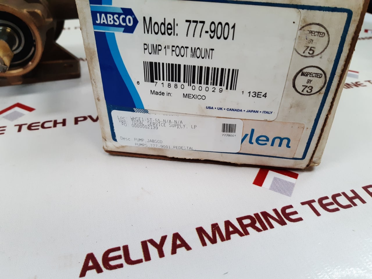 Jabsco 777-9001 Bronze Pedestal Pump 